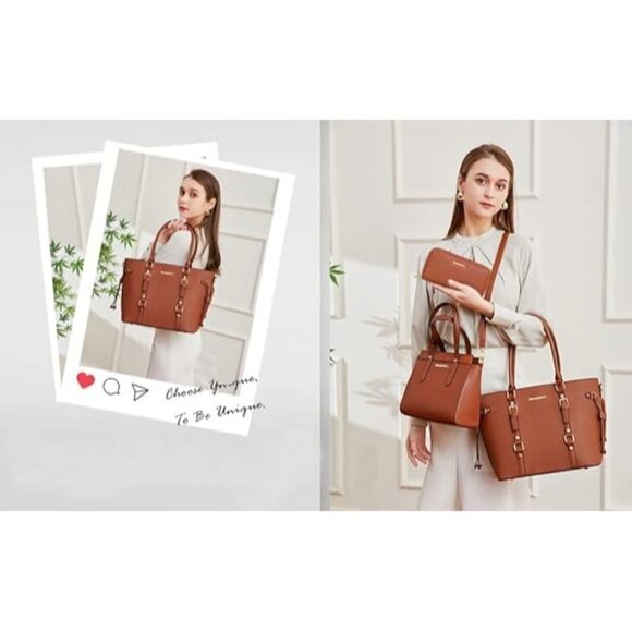 Montana West 3PCS Purses for Women Tote Purse and Wallet Set Shoulder Sa… - Picture 3 of 12